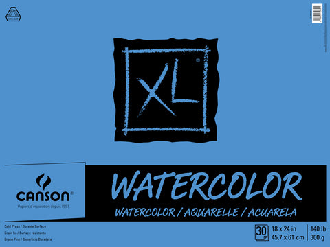 WATERCOLOR PAPER PAD 3 SIZES 140 LB CANSON XL