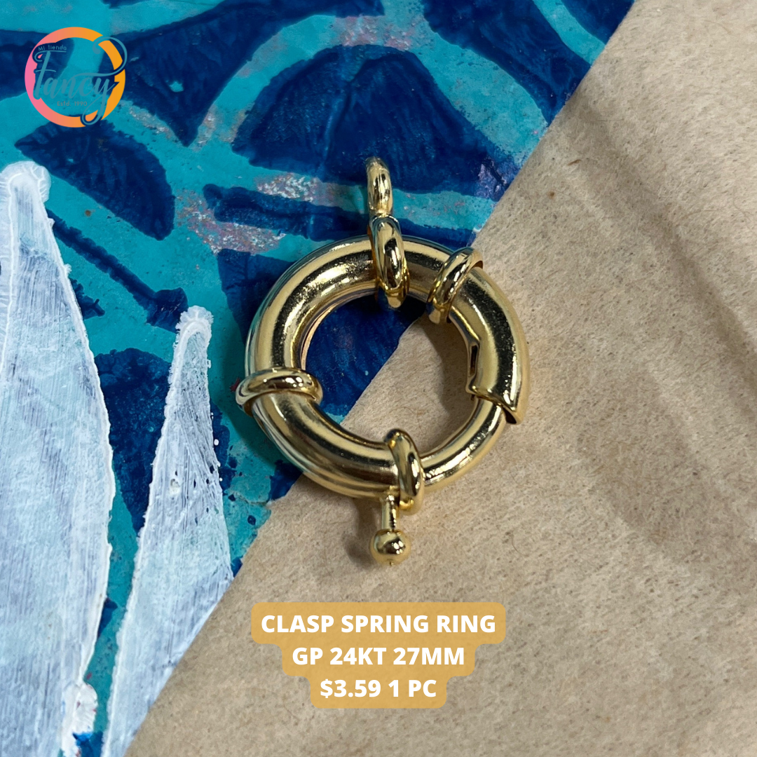 CLASP SPRING RING GP 24KT 27MM