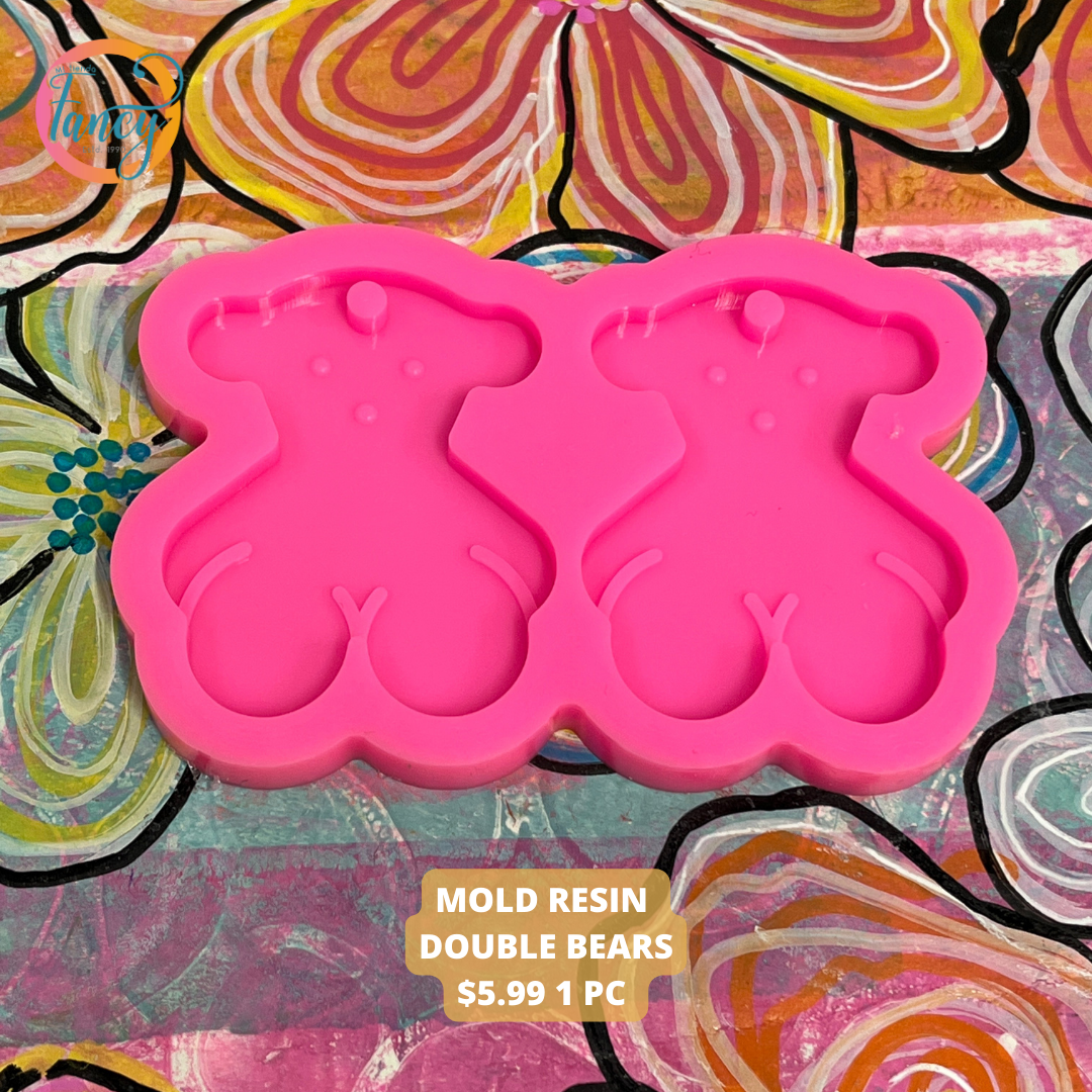 MOLD RESIN DOUBLE BEAR 1 PC