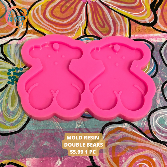MOLD RESIN DOUBLE BEAR 1 PC