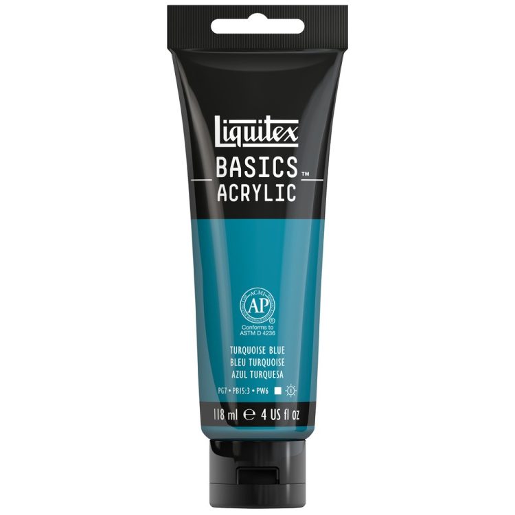 LIQUITEX BASICS ACRYLIC TURQUOISE BLUE 4 OZ