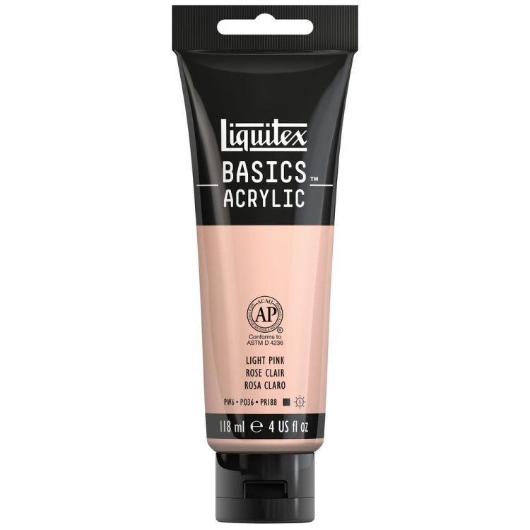 LIQUITEX BASICS ACRYLIC LIGHT PORTRAIT PINK 4 OZ