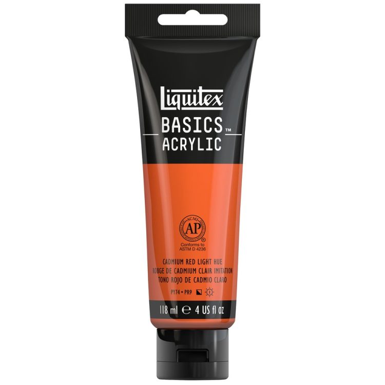 LIQUITEX BASICS ACRYLIC CADMIUM RED LIGHT 4 OZ