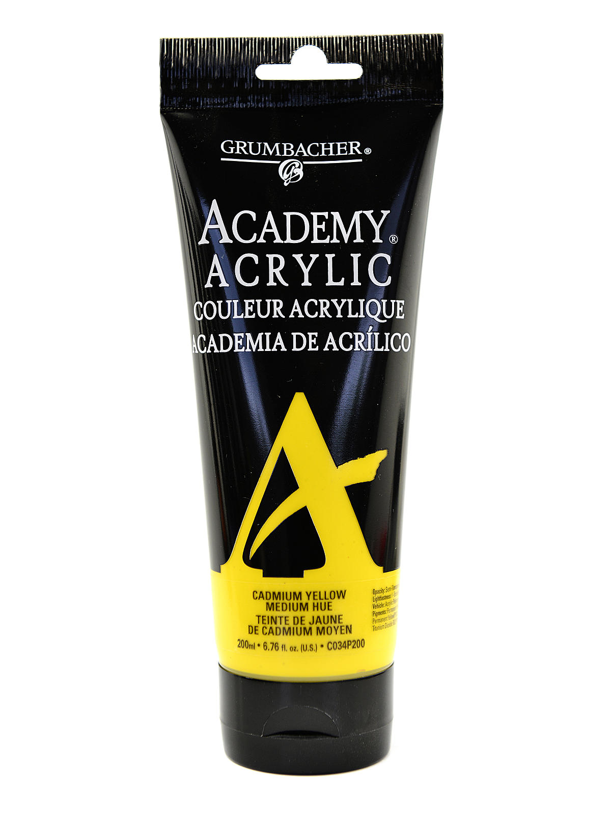 ACADEMY ACRYLIC 75 ML CADMIUM YELLOW MEDIUM