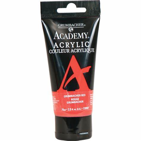 ACADEMY ACRYLIC 75 ML GRUMBACHER RED