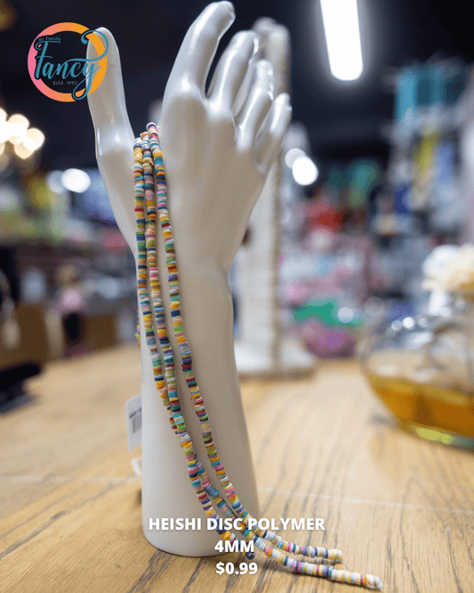 Heishi 4 mm polymer clay multi 1 strand