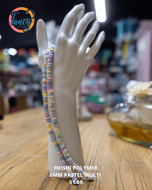 HEISHI 6MM POLYMER CLAY PASTEL MULTI 1 STRAND