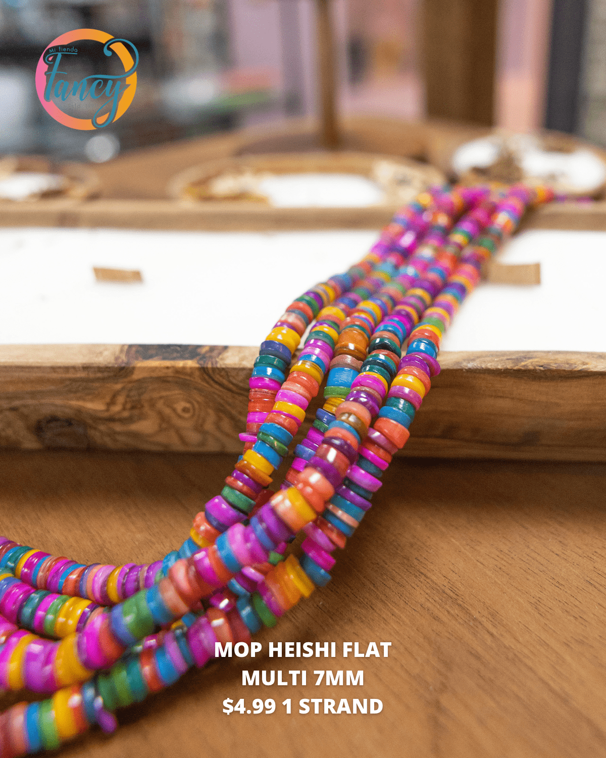 Madreperla Heishi 7 mm multicolor 1 strand