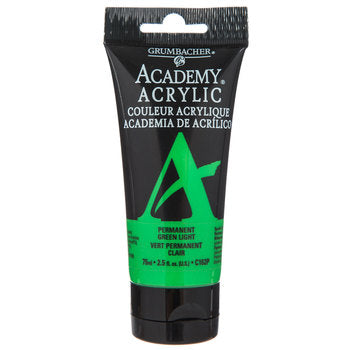 ACADEMY ACRYLIC 75 ML PERMANENT GREEN LIGHT