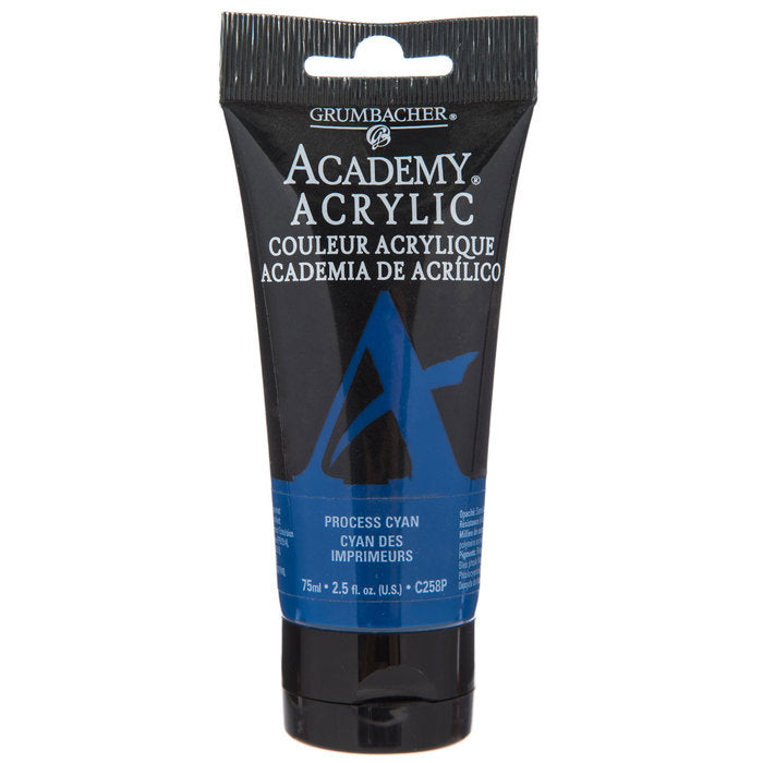 ACADEMY ACRYLIC 75 ML PROCESS CYAN