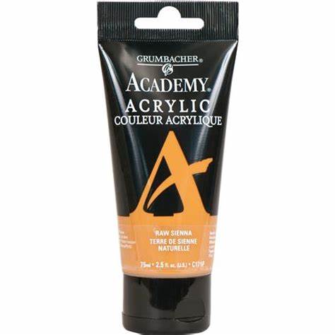 ACADEMY ACRYLIC 75ML RAW SIENNA