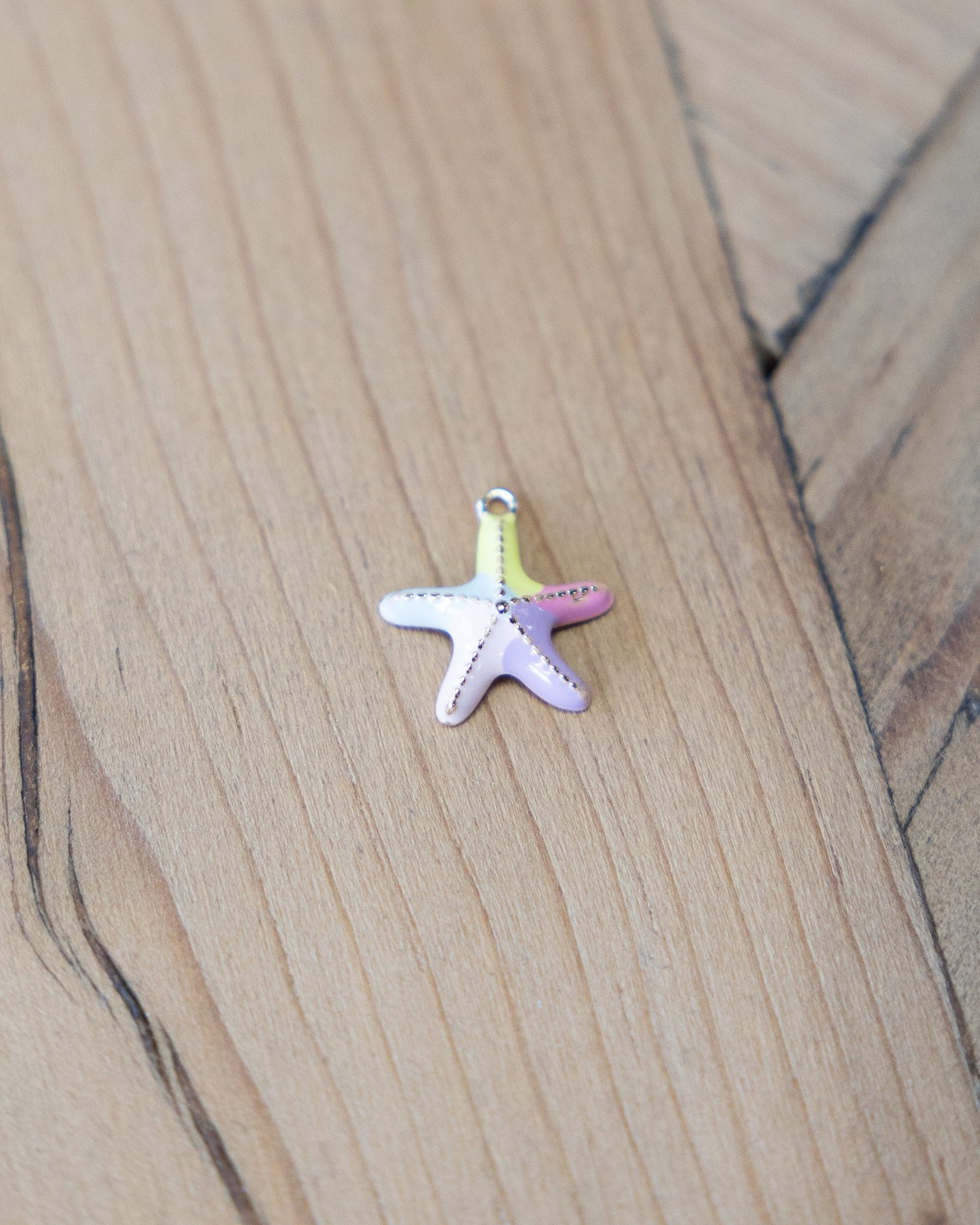 CHARM STARFISH 13MM ENAMEL GP 18KT