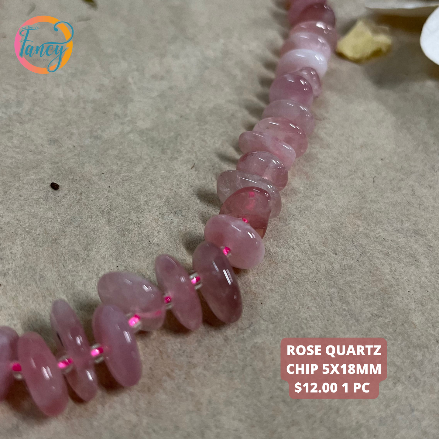 ROSE QUARTZ CHIP 5X18MM