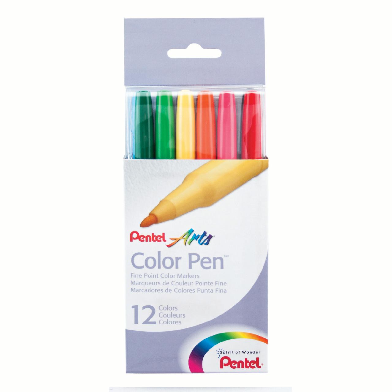 MARKERS PENTEL 12 COLORS