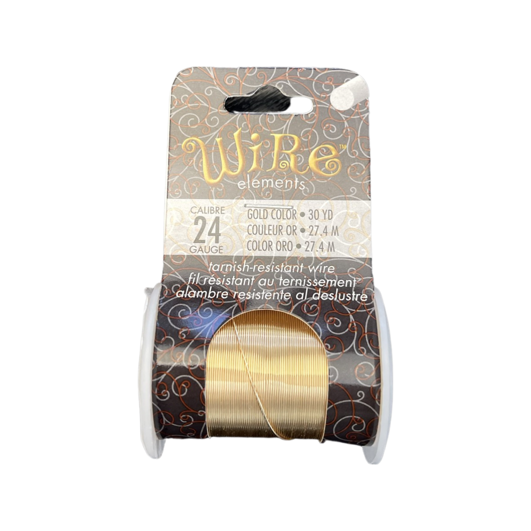 CRAFT WIRE 24 GA GOLD COLOR 30YD/27.4M TARNISH RESISTANT