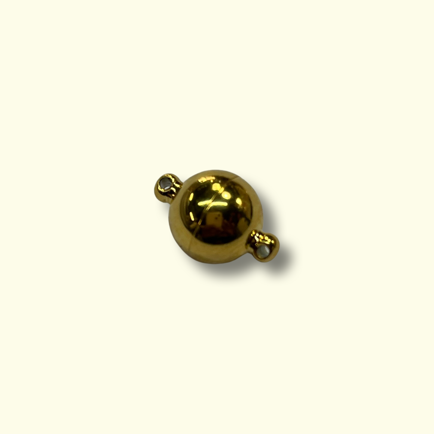 Magnetic clasp 14x10 mm stainless steel gold plate spherical 1 pc