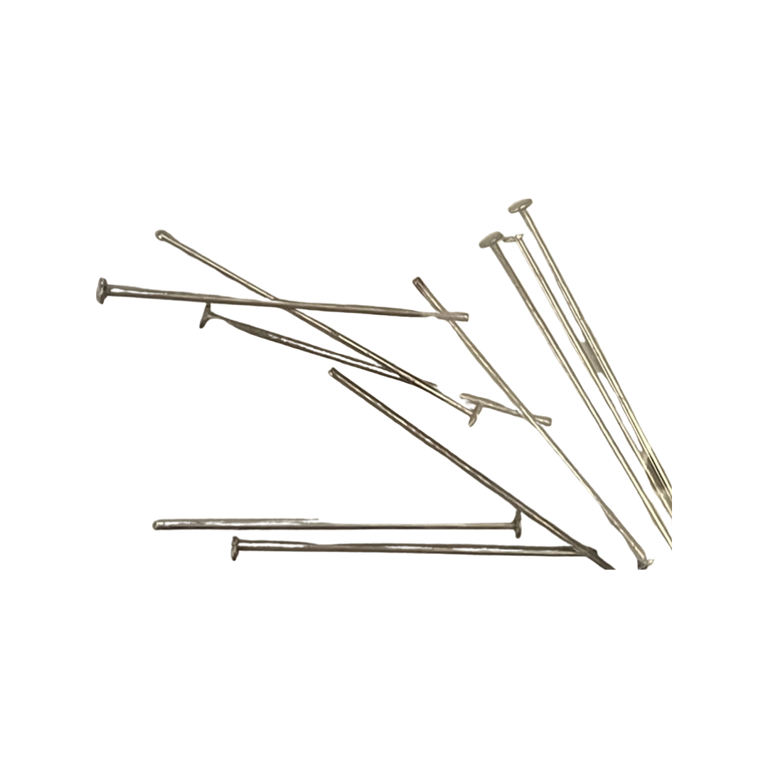 Headpin sterling silver 1 inch  10 pc