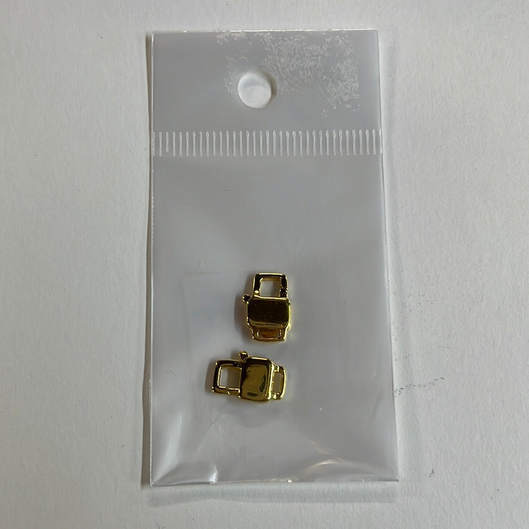 LOBSTER 12x8 mm GP 18KT RECTANGULAR 2 PC