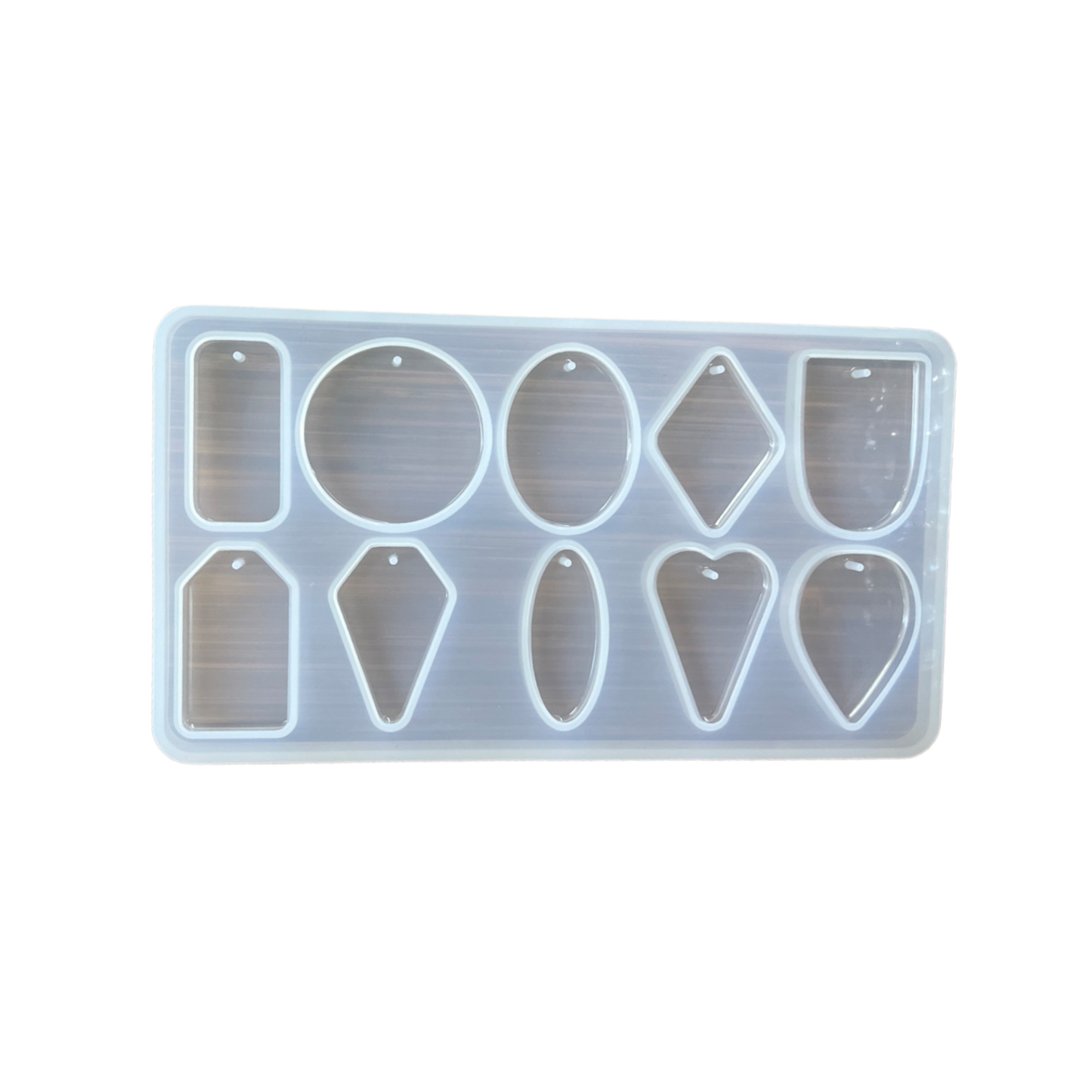 MOLDE SILICONE PARA RESINA. 10 MOLDES PARA PENDANT O PANTALLAS,