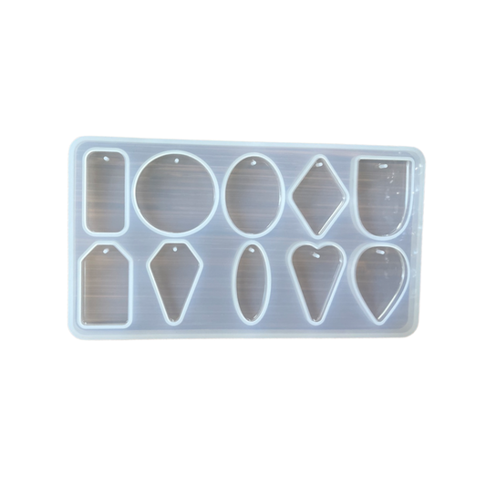 MOLDE SILICONE PARA RESINA. 10 MOLDES PARA PENDANT O PANTALLAS,