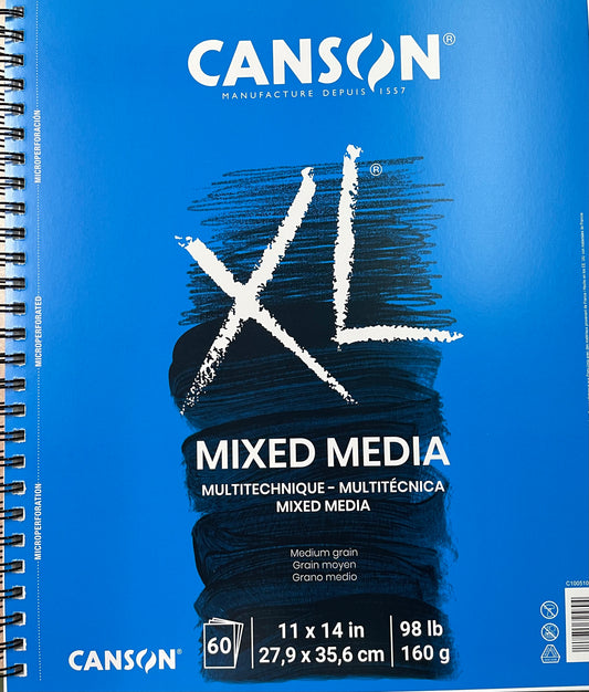 MIX MEDIA PAPER  PAD 11X14 98 LB 60 SHEETS  CANSON XL