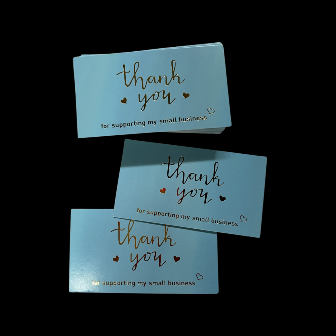 CARD THANK YOU  50 PC 9X5CM  50 pcs