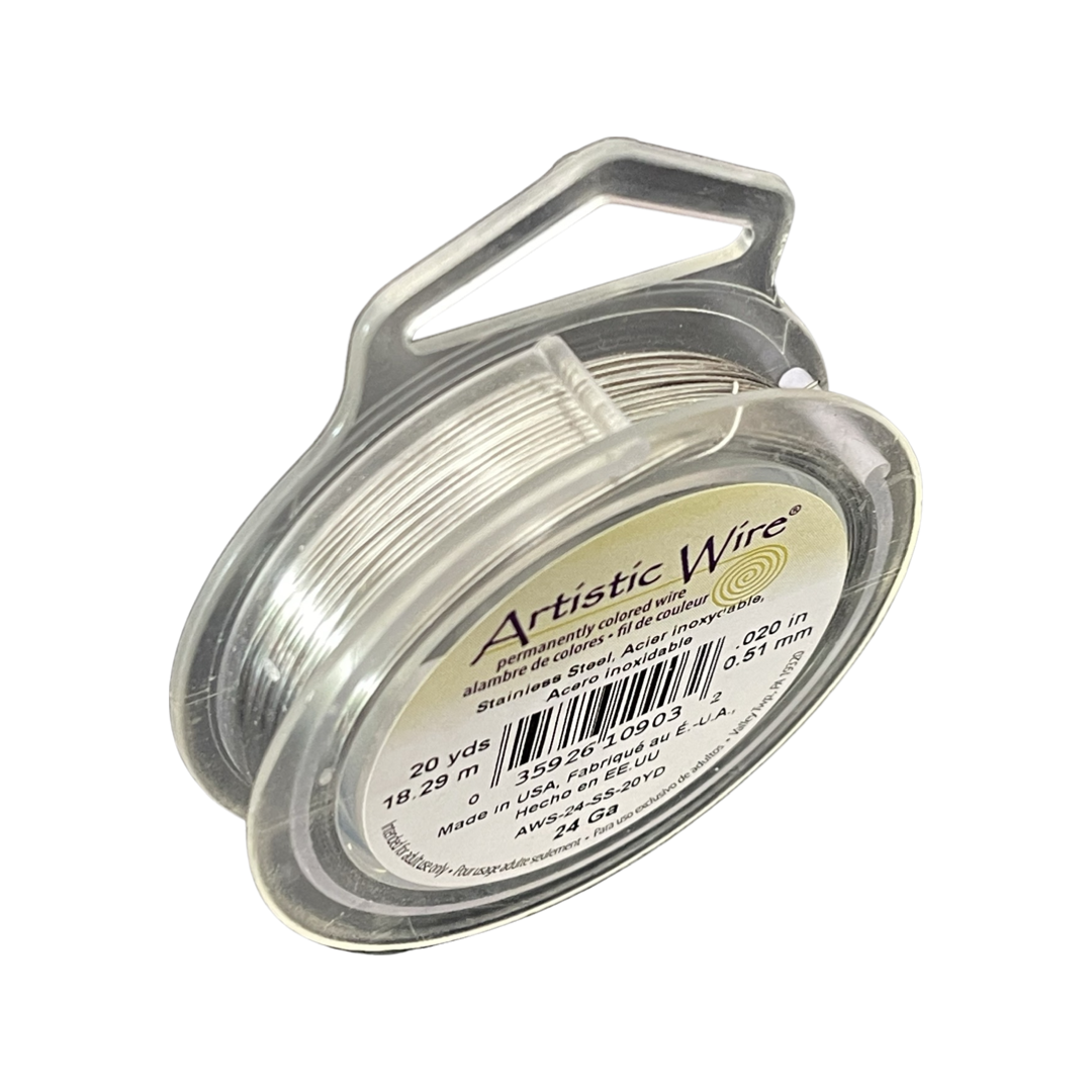 ARTISTIC WIRE STAINLESS STEEL 24GA 20YDS