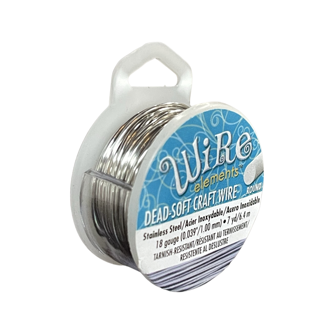 CRAFT WIRE 18GA STAINLESS STEEL 7YD NON TARNISH