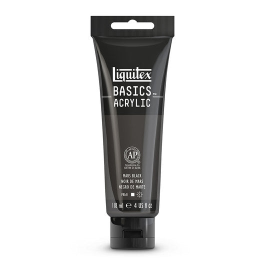 LIQUITEX BASICS ACRYLIC MARS BLACK 4 OZ