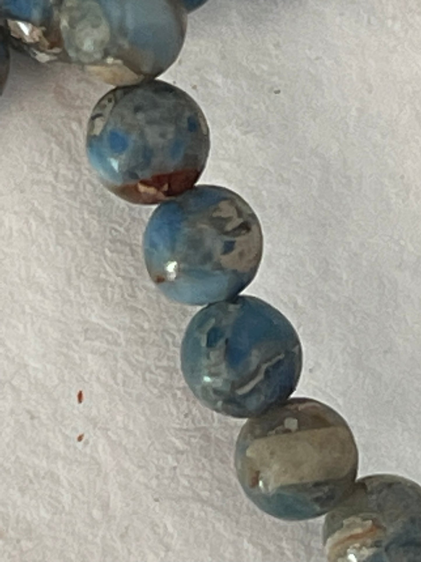 JASPER AND OPAL 4MM ROUND BLUE GRAY 1 STRAND