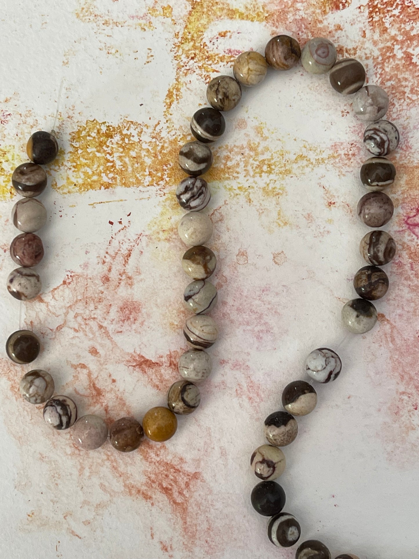 ZEBRA JASPER 8MM ROUND 1 STRAND