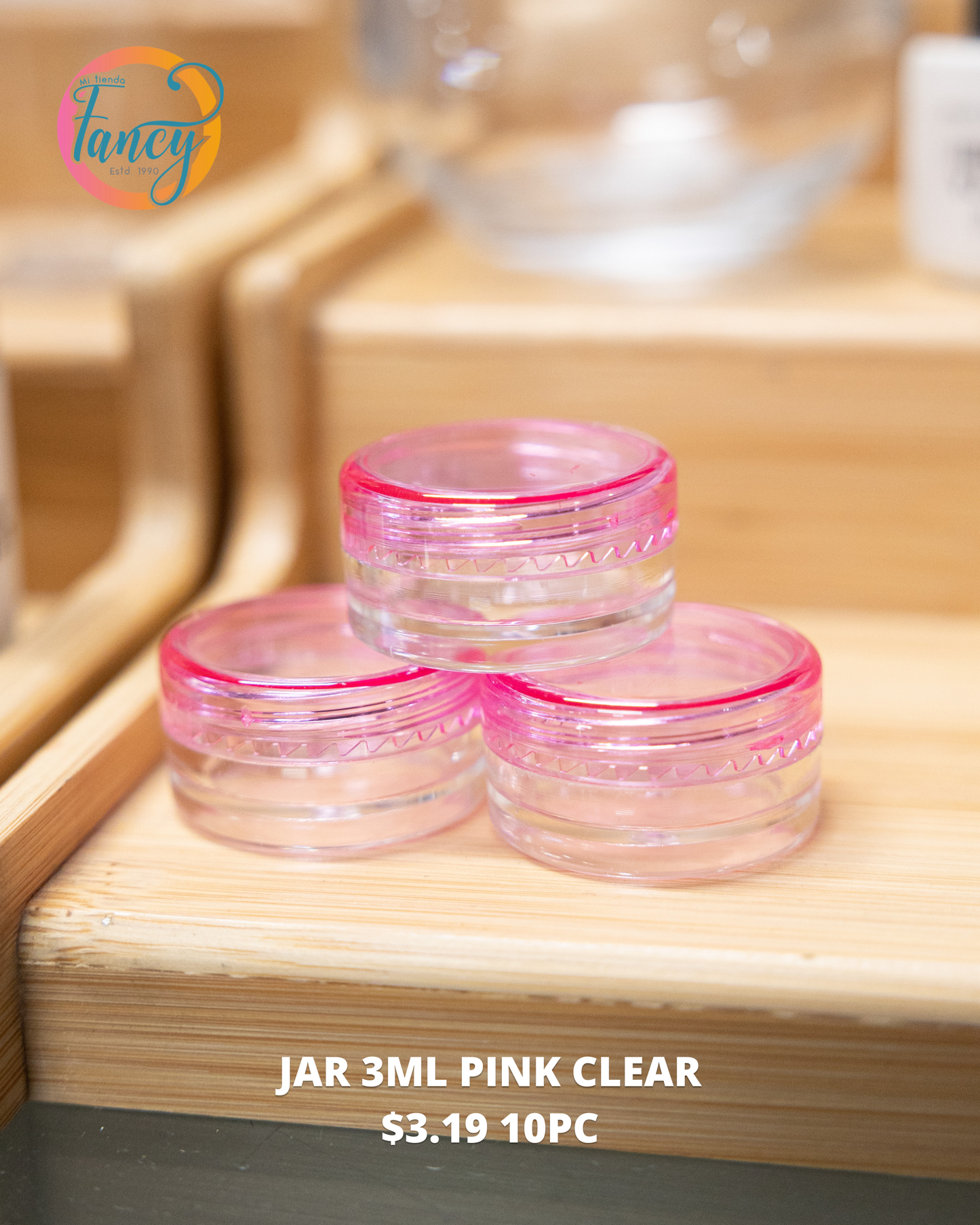 JAR 3ML PINK CLEAR