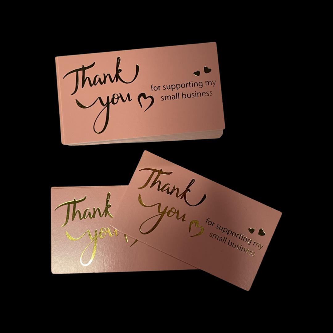 CARD THANK YOU  50 PC 9X5CM  50 pcs