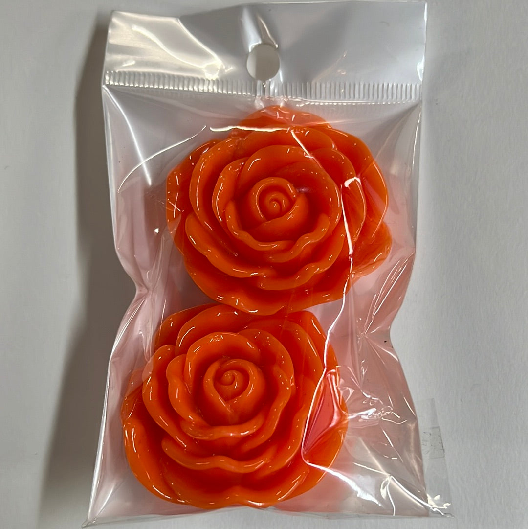 RESIN ROSE FLOWER  2 PC