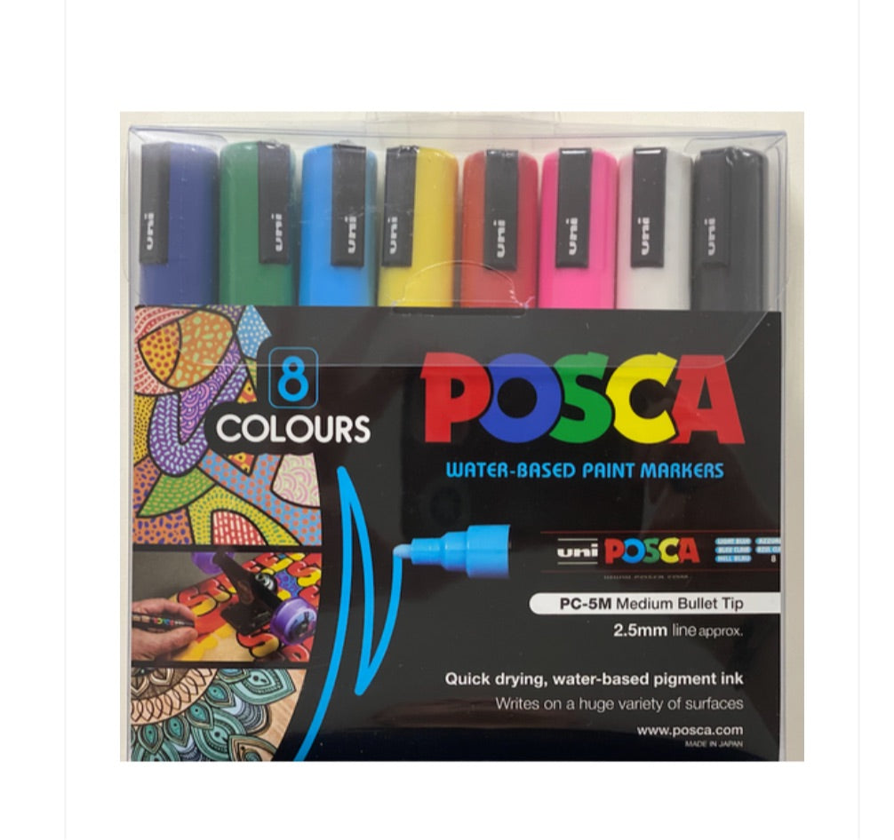 POSCA PC-5M 1.8-2.5mm 8 PC Medium