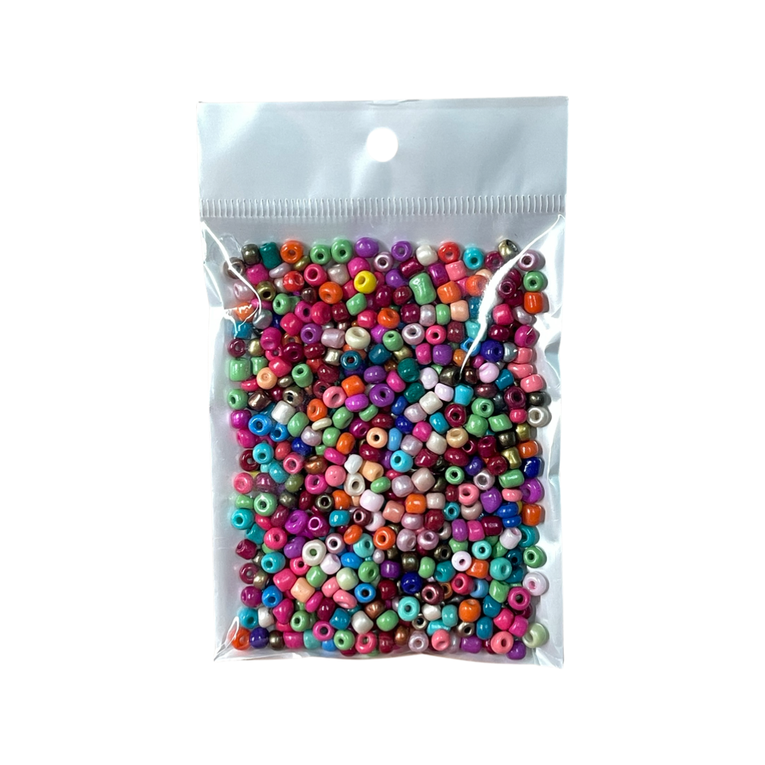 SEED BEAD MIX  45 GRM DARK OPAQUE MIX