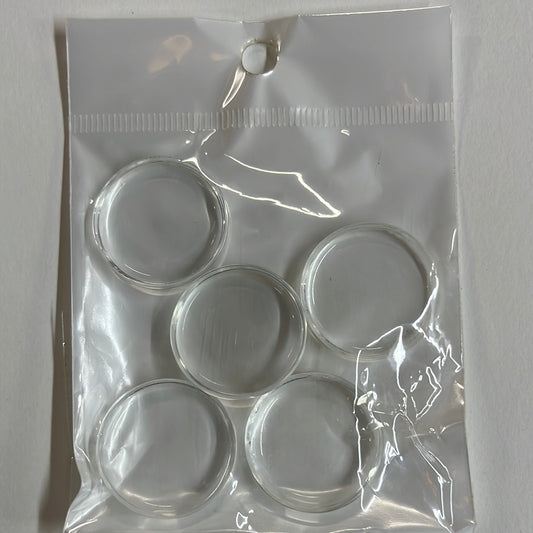 CABOCHON DOME COVER CLEAR 25MM  5 PC