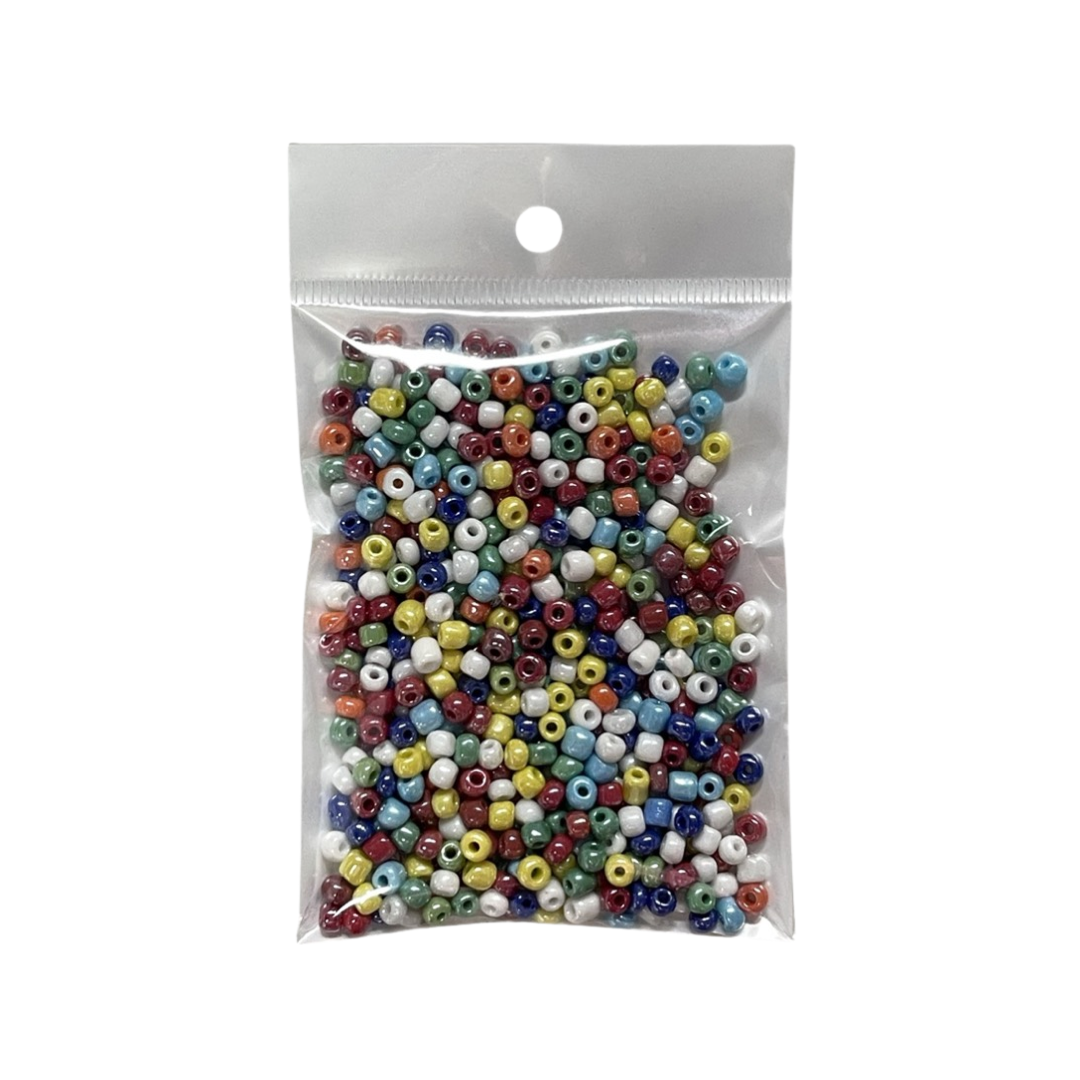 SEED BEAD 6/0  MIX OPAQUE LUSTER 45 GM
