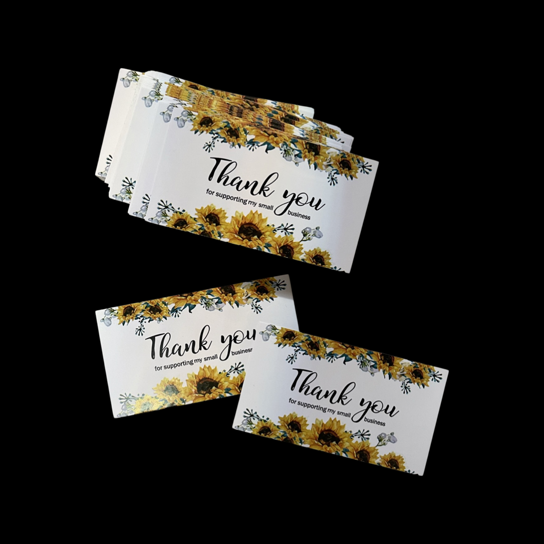 CARD THANK YOU  50 PC 9X5CM  50 pcs