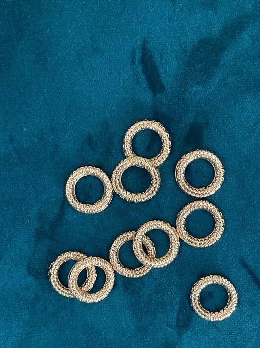LINK RING CONNECTOR 17MM GP 18KT.  10 PC