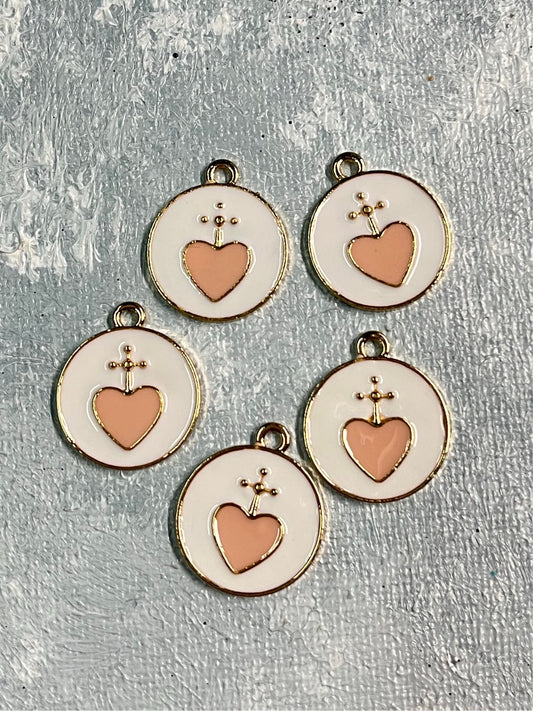 CHARM HEART 5PC