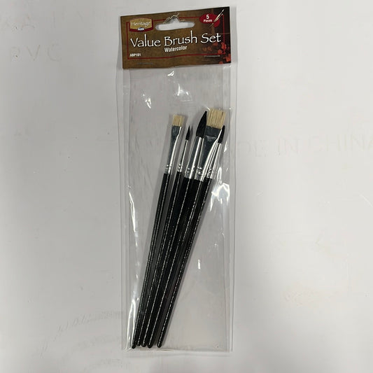 BRUSH SET WATERCOLOR HERITAGE 5 PC