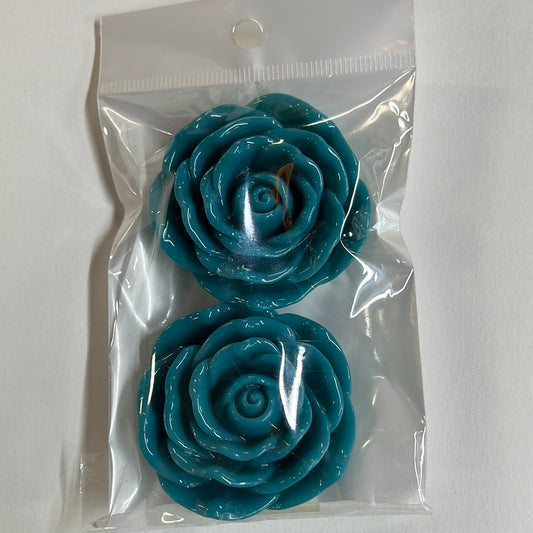 RESIN ROSE FLOWER  2 PC