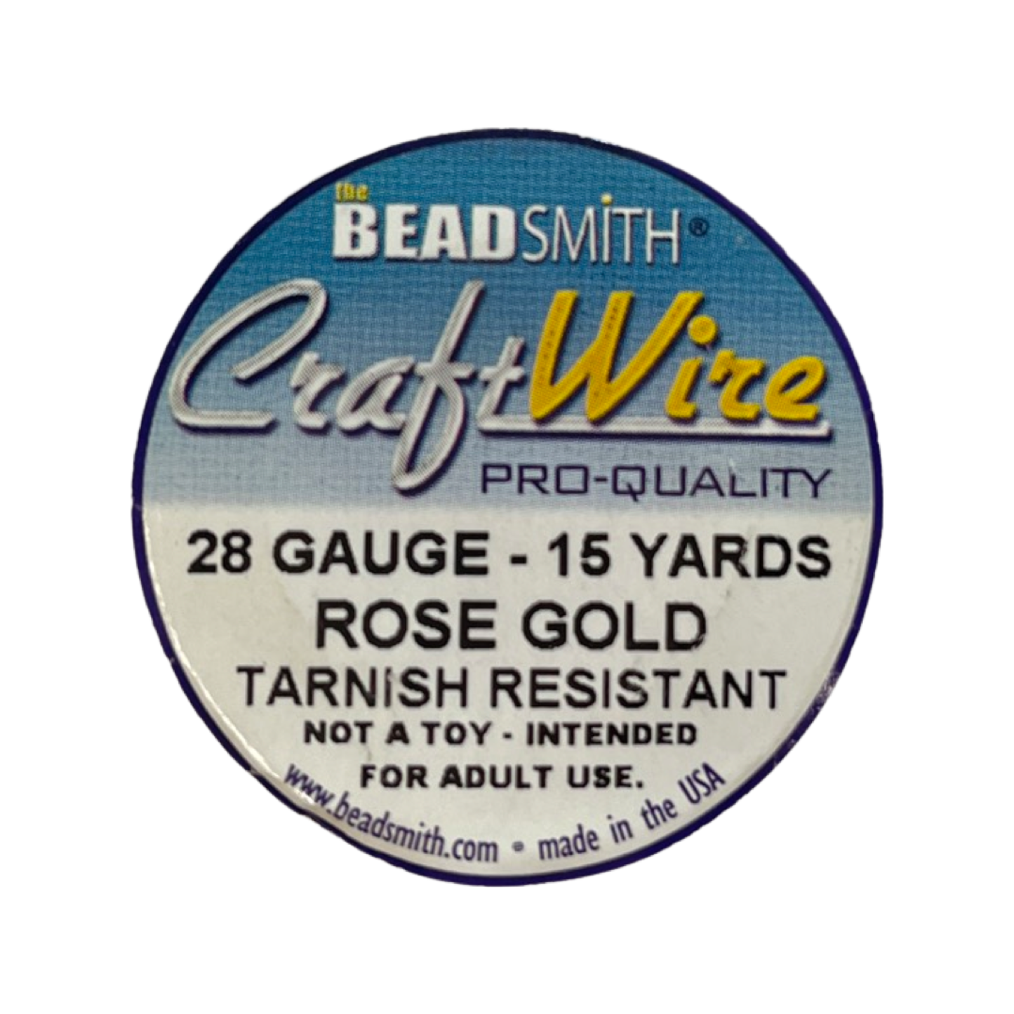 CRAFT WIRE 28 GA 15YD ROSE GOLD