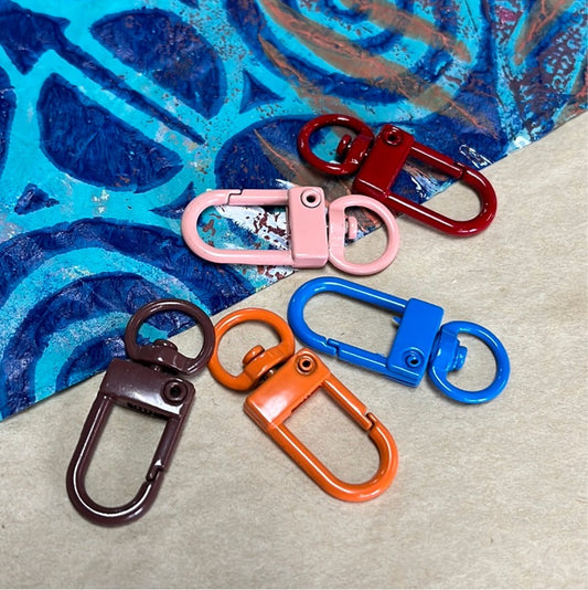 CLASP HOOK SWIVEL MIX 33MM  5 PC color mix