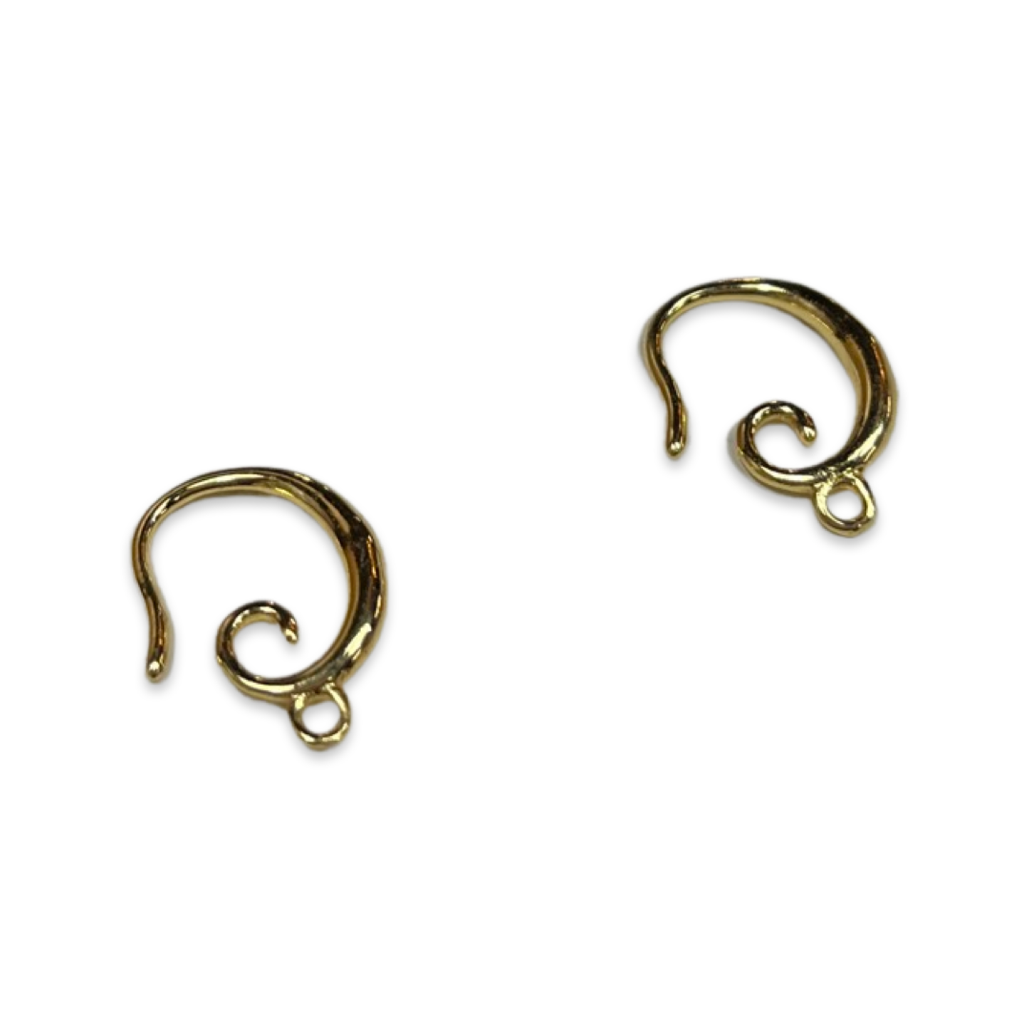 EARRING HOOK LOOP GP 18KT 15x10mm 5 PARES