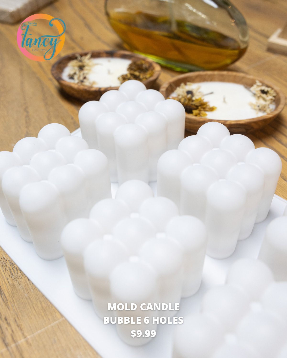 MOLD CANDLE BUBBLE 6 HOLES