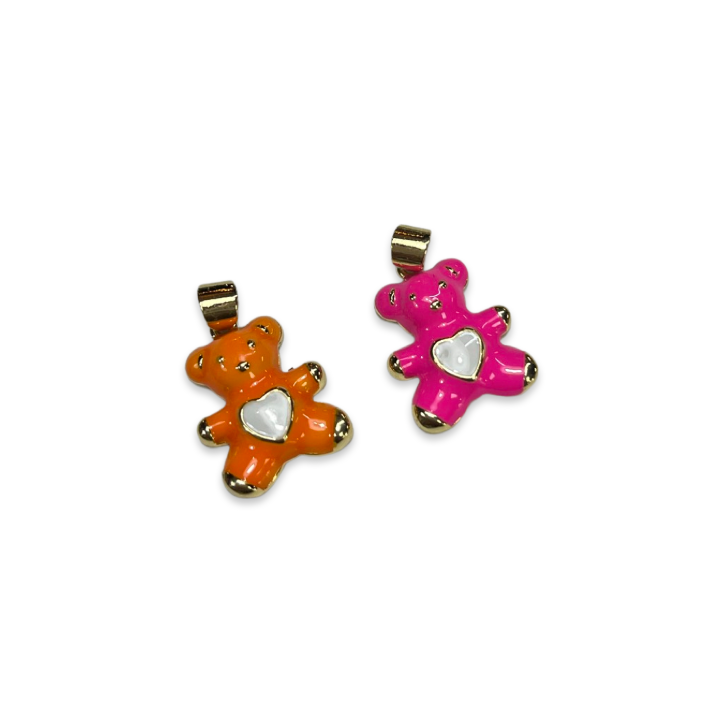 CHARM BEAR ENAMEL GP 18KT 18MM