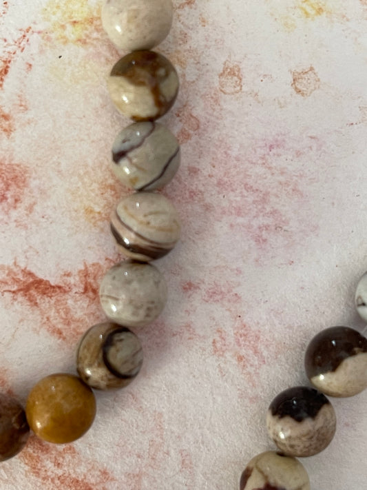 ZEBRA JASPER 8MM ROUND 1 STRAND