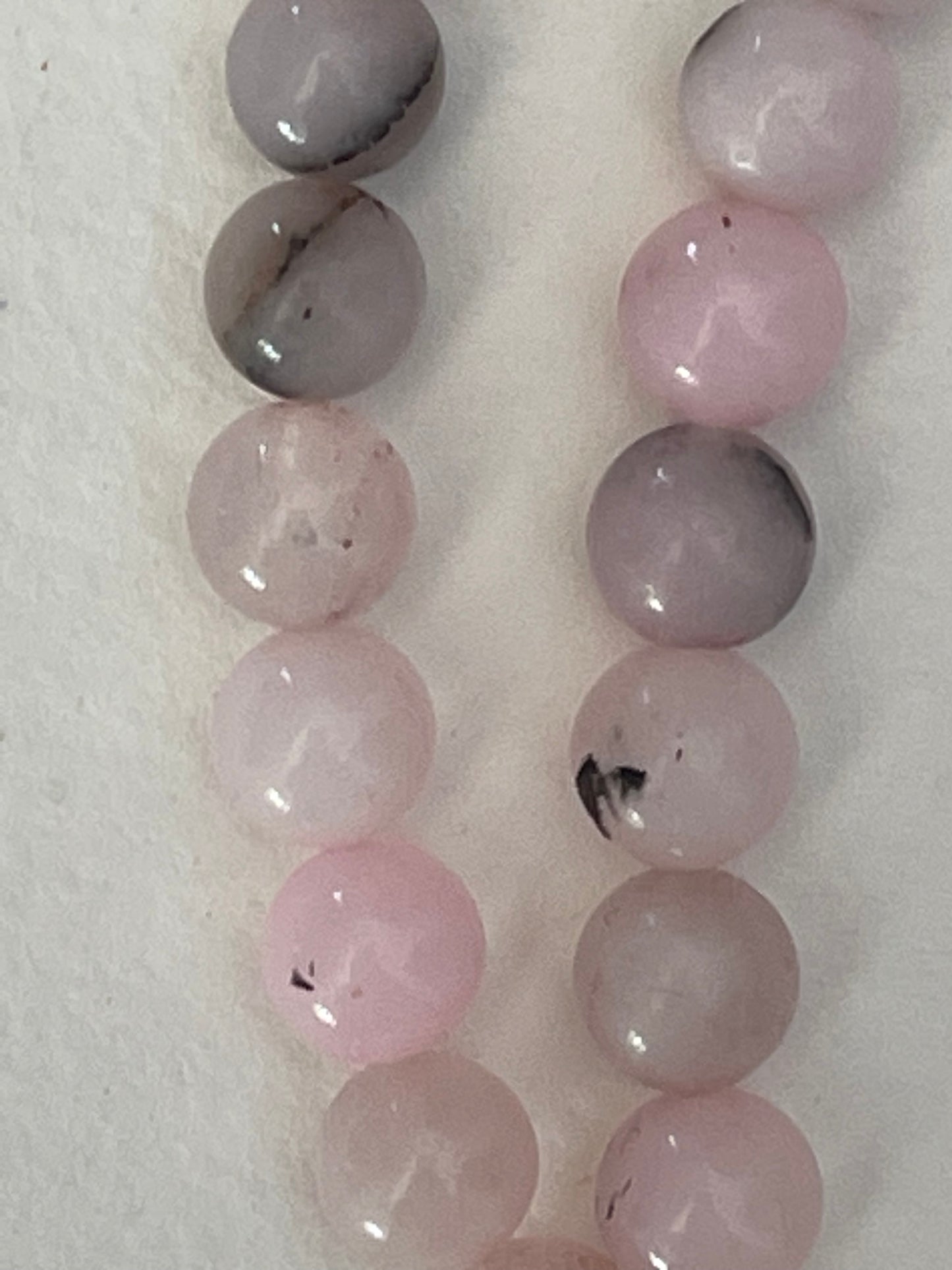 JASPER NATURAL 8 MM ROUND CHERRY BLOSSOM 1 STRAND